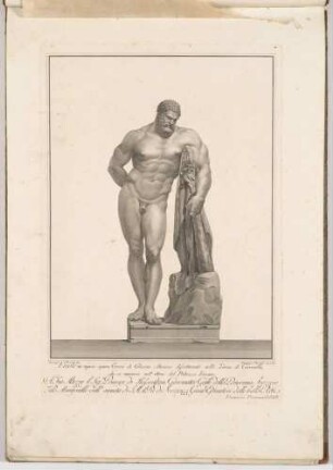 Erole in riposo (Der Herkules Farnese), aus der Folge "Choix des meilleures statues antiques"