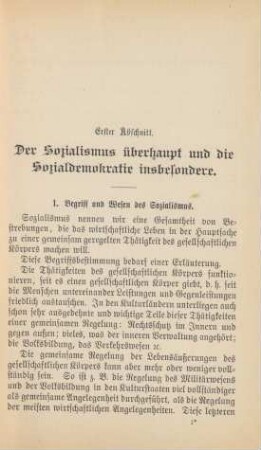 1. Begriff und Wesen des Sozialismus.