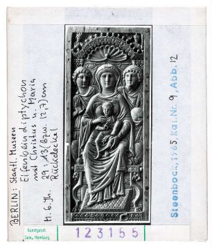 Berlin, Staatliche Museen: Diptychon mit Thronender Madonna, Rückseite