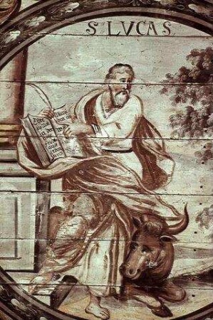 Kreuztragung, der Apostel Simon und der Evangelist Lukas