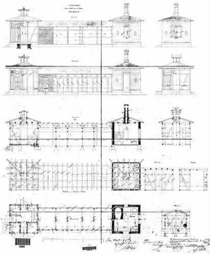Eckartshausen-Ilshofen: Nebengebäude Grundriss,Schnitte,Ansichten,Balkenlage