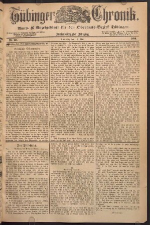 16. Mai (Nro. 113) - 20. Mai (Nro. 116)