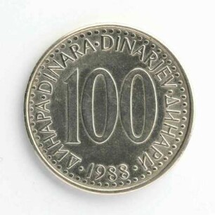 100 Dinar 1988