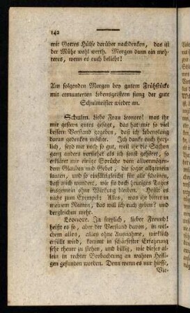 142-150, Am folgenden Morgen bey gutem Fruehstuecke ...