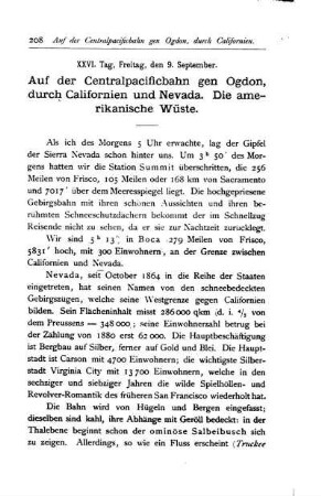 XXVI. Auf der Centralpacificbahn gen Ogdon, durch Californien und Nevada. Die amerikanische Wüste