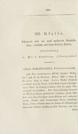 XII. Klasse. Pflanzen mit 20 und mehrern Staubfäden, welche auf dem Kelche sitzen