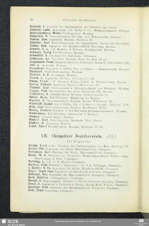VII. Chemnitzer Bezirksverein.