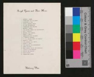 Gästeliste und Sitzordnung des Essens in New York am 26.02.1902