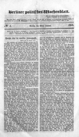 No 3, 18. Januar 1834