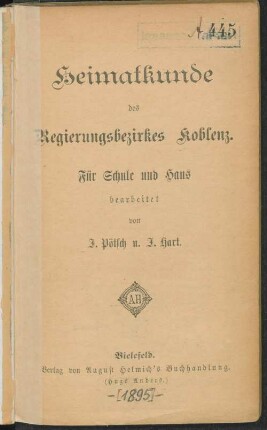 Heimatkunde des Regierungsbezirks Koblenz : für Schule und Haus