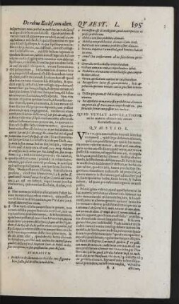 Quid Veniat Appellatione rei in materia alienationis rerum Ecclesiasticarum. Quaestio L.