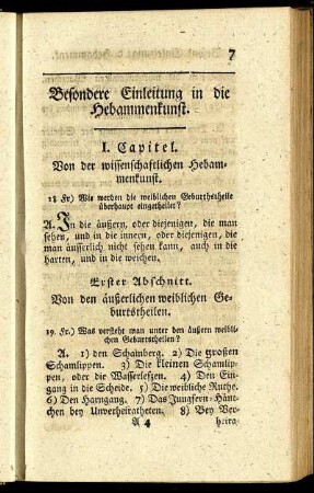 Erster Abschnitt. Von den äußerlichen weiblichen Geburtstheilen.