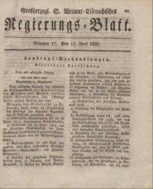 Nr. 17 : 17. April 1821
