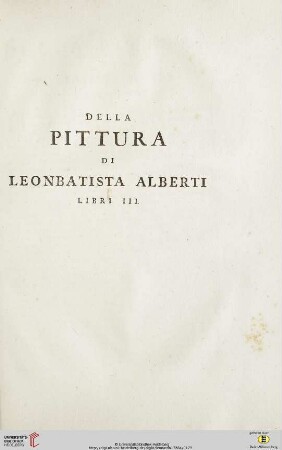 Della pittura di Leonbatista Alberti Libre III