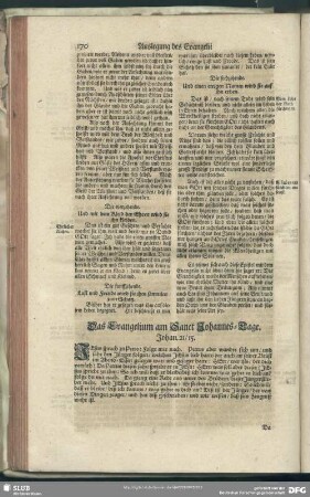 Das Evangelium am Sanct Johannes-Tage. Johan. 21, 15