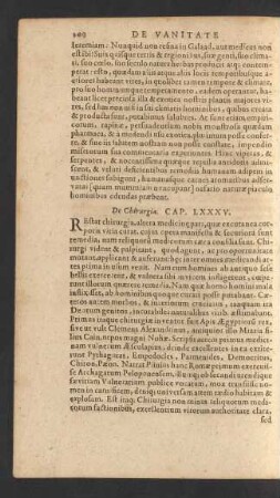 De Chirurgia. Cap. LXXXV.