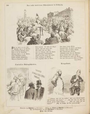 "Der erste berittene Schutzmann in Leipzig" "Ominöser Schlagschatten" "Vorgebaut"