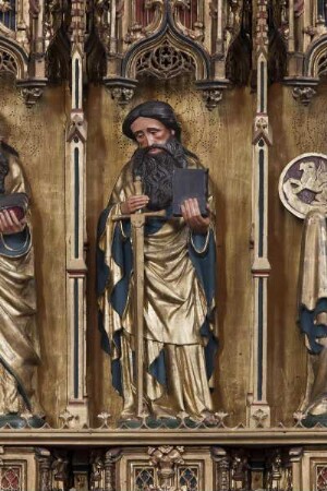 Hochaltar des Frankfurter Doms — Linker Flügel: Acht Heilige — Apostel Paulus