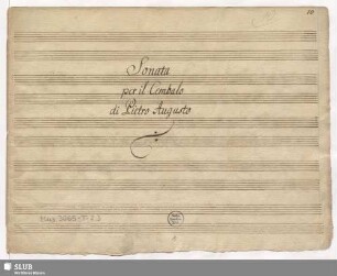 Sonatas - Mus.3065-T-2,3 : cemb : C