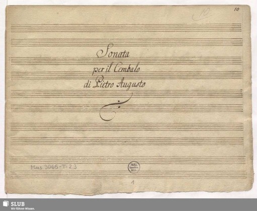 Sonatas - Mus.3065-T-2,3 : cemb : C