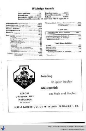Wichtige Anrufe, Feuermelder, Ehrenbürger.