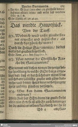 Das vierdte Hauptstück. Von der Tauff