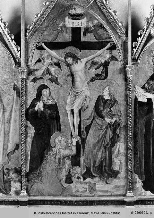Kreuzigung mit den heiligen Bartholomäus und Augustinus