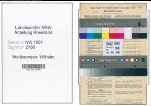 Entnazifizierung Wilhelm Weitkaemper, geb. 31.12.1902 (Arbeiter)