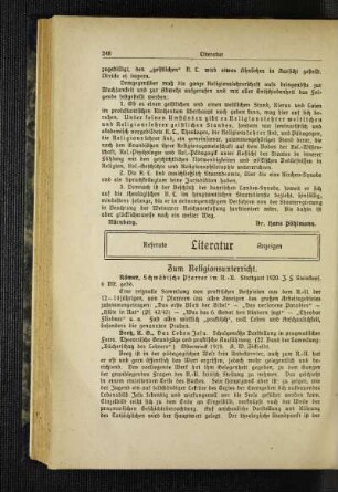 Zum Religionsunterricht