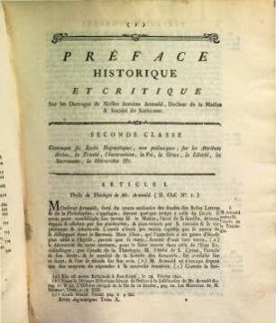 Oeuvres de Messire Antoine Arnauld, 10. Contenant les XXV premiers nombres de la seconde classe