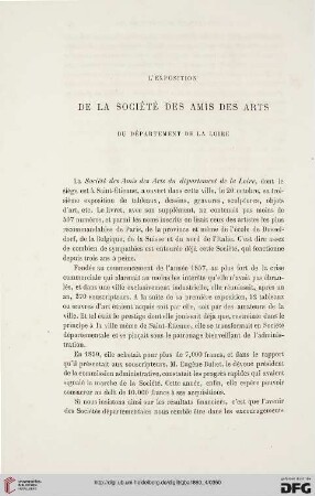 8: L' exposition de la Société des Amis des Arts du Département de la Loire