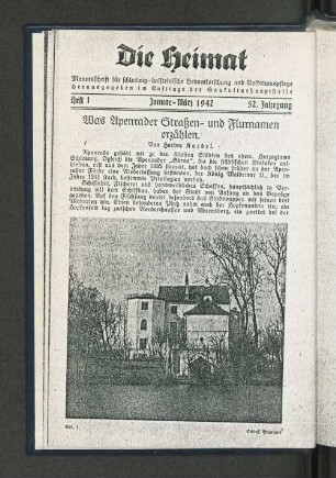 Heft 1 Januar-März 1942 52. Jahrgang