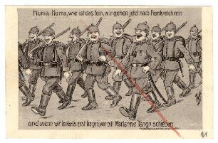 Nr. 91: Hurra, Hurra, wie ist das fein, wir gehen jetzt nach Frankreich rein ... (verboten, mit Zensurvermerk)
