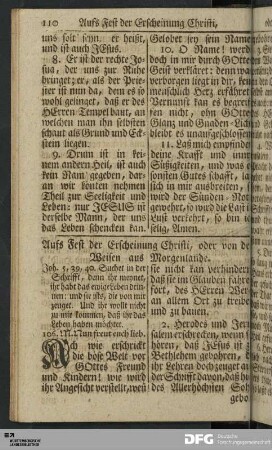 Aufs Fest der Erscheinung Christi [...].