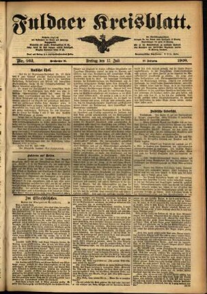 Ausgabe vom Freitag, den 17. Juli 1908.