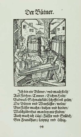 Der Büttner, Amman 1568