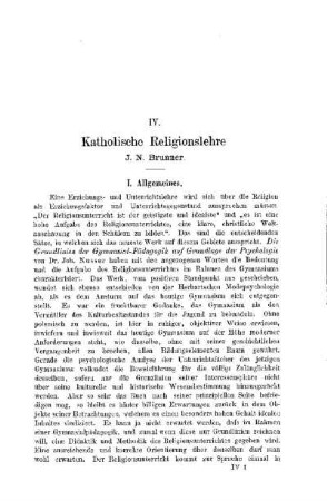 Katholische Religionslehre