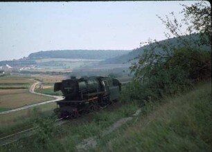 Edelfingen Lok 023 029 Nahverkehrszug MGH-Lauda B4yg-Wagen