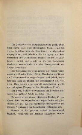 Ueber die Resection des Hüftgelenks : Inaug.-Diss. d. U. Jena