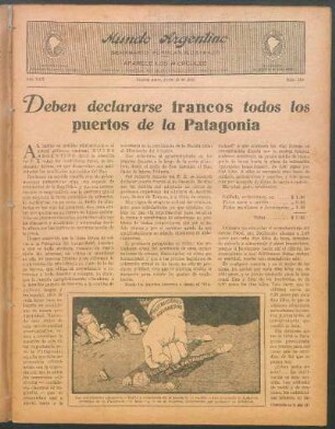 Deben declararse francos todos los puertos de la Patagonia