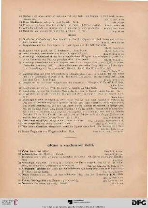 Arbeiten in verschiedenem Metall (Nr. 89-102)