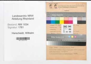 Entnazifizierung Wilhelm Harscheidt , geb. 13.09.1909 (Kapitaenleutnant)