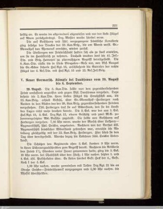 V. Neuer Vormarsch. Kämpfe bei Daudsewas