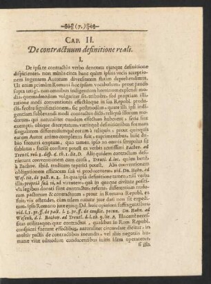 Cap. II. De contractuum definitione reali.