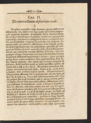 Cap. II. De contractuum definitione reali.