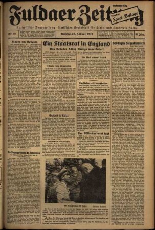Ausgabe vom Montag, den 20. Januar 1936.