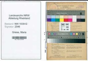 Entnazifizierung Maria Griese , geb. 10.03.1894 (Lehrerin)