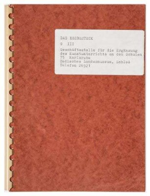 Das Essbesteck Gruppe G III (Textbuch zur Werkbundkiste)