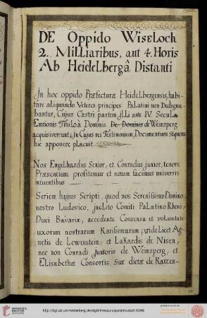 (274-287) Wiesloch, Schriesheim, Weinheim, Leimen