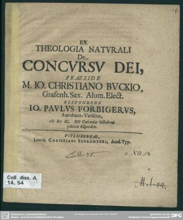 Ex theologia naturali de concursu dei